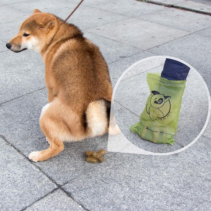 YORJA Dog Poop Bags Rolls, 720 Pet Waste Bags, 100% Leak Proof Extra Thick and Strong Corn Starch Blend