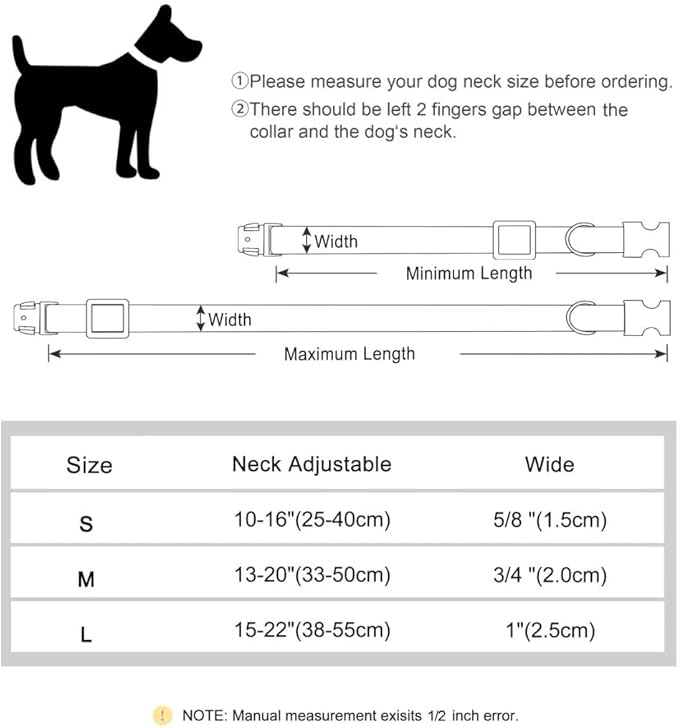 PET ARTIST Dog Collars for Small Dogs, Soft Padded Premium Nylon Dog Collar with Quick Release Metal Buckle, Durable & Adjustable Pet Collars for Boy Gifts, Red, S (Fit 10-16")