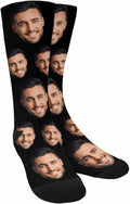 MyPupSocks Custom Personalized Photo Pet Face Socks, Cat and Dog Tracks Paws Bones Crew Socks with Picture for Men Women