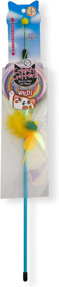 NECOICHI Crinkly Critters Bouncy Bee Adjustable Cat Wand No.1 Selling Cat Toy in Japan