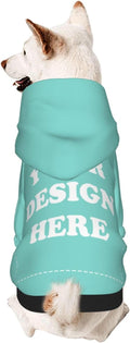 Dog Costume, Custom Dog Hoodie, Dog Name Costume Holiday Pet Pajamas Outfit, Personalized Pet Coat Costumes for Small Medium Large Dogs and Cats for Winter, Turquoise, XXS