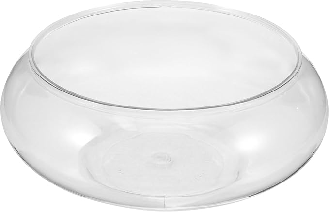 Clear Fish Bowl Vase Bubble Bowl Round Shallow Planter Terrarium Fish Bowl Aquatic Plant Pot Daffodil Pot Hydroponic Planter Fish Tank Aquarium Bowl