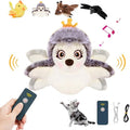 Flapping Bird Cat Toy, Interactive Chirping Bird Cat Toy, Simulated Chirping Bird Cat Toys Flapping Wings, Rechargeable, 3 Modes, Touch Activated (Owl)
