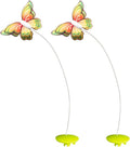 ALL FOR PAWS Butterfly Replacements for Automatic Cat Toys, Realistic Fluttering Butterfly, Upgraded Fabric Material for Durable and Continuous Play and Bat, Safe for Indoor Cats, 2Pack (Butterfly)