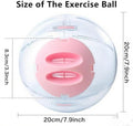 Hamster Exercise Ball, 7.9 Inch Syrian Hamster Ball, Transparent, Large Ball with Four entrances (Pink)