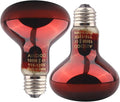 Aiicioo Reptile Red Night Light Bulb - 100W Reptile Heat Lamp Bulb Infrared Basking Spot Lamp for Bearded Dragon Lizard Turtle Hermit Crab Leopard Gecko Snake Chameleon Tank