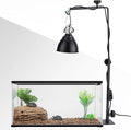 Hamiledyi Adjustable Reptile Lamp Stand 15"-25" Metal Bracket - Heavy-Duty Heat/UVB Light Holder for Reptile Terrariums, Turtle Tanks & Amphibian Habitats