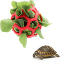 Tortoise Treat Ball Toy Hay Feeder Hanging Feeding Grass Ball Fruit Vegetable Feeder Holder Foraging Toy for Small Animals Pet Tortoise Turtle