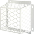 Dryer Vent Bird Guard,Dryer Vent Cover Guard for Most 3" to 4" Bathroom Exhaust Fan Ventilation Cover,7"Lx7"Wx5"H Steel Ventilation Bird Cage for Exhaust Fan Cover,White