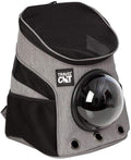 Fat Cat Backpack Carrier - Airline Approved Cat Carrier with Space Capsule Bubble for for Small Cats, Kitten - Premium Grey Heather Cat Carrier Backpack for Outdoor, Travel, Hiking, Pet Supplies