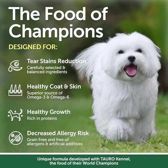 Nature's Protection Dry Dog Food for Puppy & Adult - High Protein Tear Stain Formula - Hypoallergenic Kibble for Small, Medium & Large Breed Dogs with Light Fur (Superior Care - Insect, 8.8 lb)