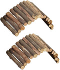 PINVNBY 2 PCS Hamster Toys, Wooden Hamster Ladder Bridge Tunnel Hide, Guinea Pigs Cage Accessories Natural Hideout for Small Animals Chinchillas Guinea Pigs Mouse Rat Ferret Rodents
