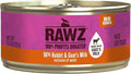 Rawz Natural Premium Pate Canned Cat Wet Food - Made with Real Meat Ingredients No BPA or Gums - 5.5oz Cans 24 Count (Rabbit with Goats Milk)