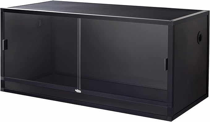 Reptile Habitats 4x2x2 (120 Gallon) Bearded Dragon Enclosure V2 PVC Panels, Glass Doors, Lightweight, Easy to Assemble, Heavy Duty Screen, Aluminum Frame