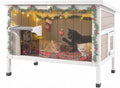 Insulated Outdoor Cat House, Feral cat House for Outside Weatherproof, Removable Bottom, and Lockable Escape Door – Feral Cat Shelter for Winter Protection,30" W × 16.5" D × 14.6" H Interior