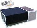 Chicken Coop with Run, 60” Rabbit Hutch with Cover Outdoor, Large Tortoise Habitat Pet Cage Wood Small Animal Poultry Cage Run with Waterproof Asphalt & Openable Roof and Side Door