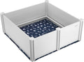 VEVOR Whelping Box for Dogs, 48 x 48 x 18.1in Whelping Pen for Puppies, Dog Birthing Box with Rails and Washable Pee Pad, Whelping Box for Large Breed Dogs, White