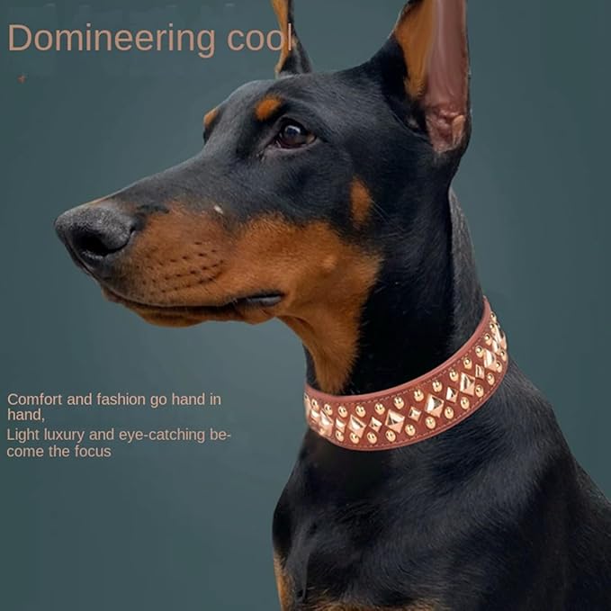 Spiked Dog Collar Soft Pu Leather Mushrooms Rivet Spike Studded Puppy Adjustable Pet Collars for Small Breeds (S, Grey3)