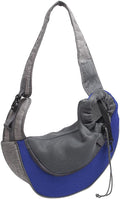 JiangYanus Dog Carrier Sling, Hand Free Drawstring Dog Papoose with Adjustable Strap, Breathable Mesh Travel Safe Puppy Sling Bag Carrier, Crossbody Satchel Dog Purse with Pocket for Outdoor Dogs Cats