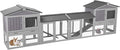 GUTINNEEN Chicken Coop Hen House with Run Outdoor Rabbit Cage Indoor Bunny Hutch with Waterproof Roof Poultry Cage,Rabbit Hutch with No Leakage Pull Out Tray (Two Sets)