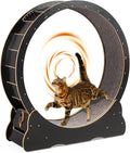 VINGLI Cat Wheel, Large Exercise Wheel for Indoor Cats, Silent Cat Running Wheel with Safety Lock, Black (39.4 inch)