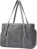 Fashion Dog Purse Pet Carrier Leather Bag for Small Dogs Cats Puppy, Portable Tote Bag Airline Approved Soft-Sided Carriers (Grey)