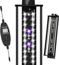 LED UVB Light for Reptiles, 8W 8-Inch Reptile LED Light for Bearded Dragon Lizard Gecko Snake Turtle, Aluminum UVA UVB Lamp Fixture Controller with Dimming and 4 UVI Modes