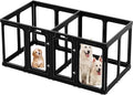 Clear Acrylic Dog Playpen with Door, for Puppy Cat Rabbit Transparent Pet Pen, Dog Playpen Indoor, Dog Fence, Easy Assemble & Cleaning Dog Pen for Small & Medium Dogs