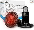 DOMICA Reptile Heat Bulb 50 Watt 2PC, Ceramic Heat Emitter Heat Up Fast, E26 No Light Night Use Heating Bulbs for Beared Dragon, Turtle, Lizard, Snake, Pet Brooder Coop Chicken (50W-Small Tank)