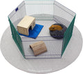 Paw Inspired 48 Inch Round Playpen Mat, Super Absorbent Fleece Cage Liner with Non-Slip Bottom, Waterproof Pet Play Pen Pad for Dogs, Rabbits, Guinea Pigs, Hamsters, Small Animals (Light Gray)