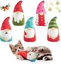 Christmas Catnip Toys Interactive Cats 5PCS Cat Nip Toy/Kitten Chew Plush Gift/Best Play Kick Stuff/Kitty Stuffed Teething Pillow/Cute and Soft Dental Gifts