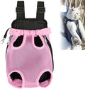 Portable Pet Carrier Backpack, Adjustable Pet Front Cat Dog Carrier Backpack Travel Bag for Small Medium Dogs Cats Puppies, Cat Backpack Carrier for Hiking Cycling (A, M)