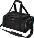 Cat Carriers Soft Small Dog Carrier Airline Approved Softsides Pets Bag,Black,Lightweight,Luxury Style,Top Expandable,Guaranteed on Cabin Board Flight Travel Recommend Under 15 lbs