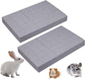 Hamiledyi Rabbit Scratch Foot Pads Bunny Grinding Claw Pad 2 PCS Natural Small Animal Hamster Lava Stone for Teeth Grinding Rabbit Scratching pad Chew Toy for Guinea Pig Rat Gerbil Chinchilla Hedgehog