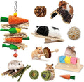 Rabbit Toys Bunny chew/Guinea Pig Toys Natural Timothy Hay Sticks Apple Wood Sticks Handmade for Guinea Pig Hamster Rat Chinchilla (TOY-1-18)