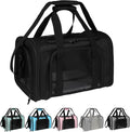 Top tasta Dog Cat Carrier Pet Carriers for Small Medium Large Cats Dogs Carrier Under 25 Lbs Soft Sided Small Puppy Dog Carrier Portable Foldable Dog Cat Travel Carrier （Black 20 * 13 * 13）