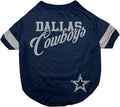 NFL Dallas Cowboys T-Shirt for Dogs & Cats, Medium. Football Dog Shirt for NFL Team Fans. New & Updated Fashionable Stripe Design, Durable & Cute Sports PET TEE Shirt Outfit