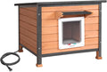 X-ZONE PET Heated Cat House, Extremely Insulated & Weatherproof, Feral Cat Shelter with Heated Pad for Feral Stray Barn Cats and Small Animals (Winter-Ready)