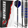 RUTHLESS Red Falcon Professional Tungsten Steeltip Darts Set in 22g and 24g, with Flights and Stems Shafts