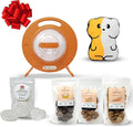 Halo Starter Bundle – Portable Pet Carrier, Carrot, Banana, and Peanut Butter, Natural Treats, Happy Enrichment Bedding + Plushie – Hamster Starter Kit for Pet Care