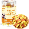 PAWUP Dog Treats Chicken Wrapped Pumpkin Biscuits, Rawhide and Gluten Free, w/Taurine Low Fat Chewy Training Treats,12.5 oz
