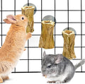 Fhiny Rabbit Chew Toys, 3 PCS Hanging Natural Papaya Wood Chew Sticks Guinea Pig Treats for Dental Care Small Animal Molar Snacks Bunny Treats for Rabbits Guinea Pigs Chinchillas Hamsters Gerbils