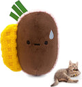 Cat Toys - Hot Dog, Fun Kick and Toss Catnip Toy with Crinkle Sound, Includes Catnip & Silvervine Powder (5g+5g) + 5 Reusable Pouches, Gift for Indoor Cats
