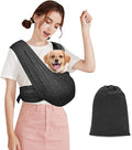 Dog Sling, Front Facing Dog Slings for Small Dogs, Adjustable Hands Free Puppy Sling, Pet Slings Carrier for Small Dogs Cats 0-11lbs for Travel or Daily Use, Reducing Back Pain (Black)