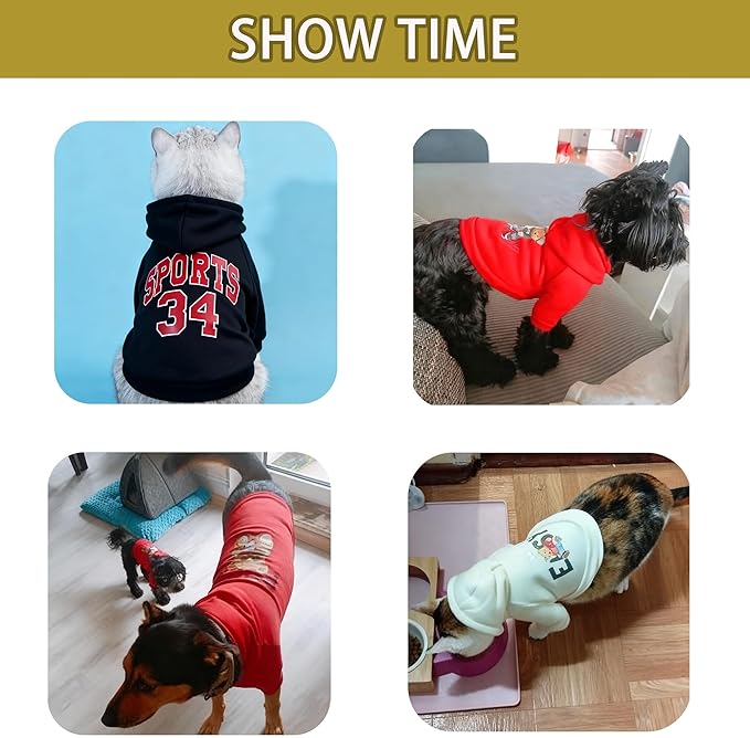 Custom Dog Hoodie, Personalized Sweatshirt with Photo Text Name Logo, Customized Hooded Sweater for Small Medium Large Dogs & Cats (Brown, XXXX-Large)