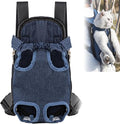 Portable Pet Carrier Backpack, Adjustable Pet Front Cat Dog Carrier Backpack Travel Bag for Small Medium Dogs Cats Puppies, Cat Backpack Carrier for Hiking Cycling (F, M)