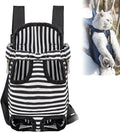 Portable Pet Carrier Backpack, Adjustable Pet Front Cat Dog Carrier Backpack Travel Bag for Small Medium Dogs Cats Puppies, Cat Backpack Carrier for Hiking Cycling (E, M)
