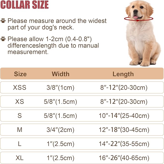 Reflective Dog Collar with Buckle Adjustable Safety Nylon Collars for Small Medium Large Dogs, Orange M