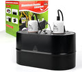 Dual Reptile Light Fixture Deep Dome,Max 150W,UV Lamp Fixture Dual Lamp Cap for Reptiles Terrarium with Two Independent Switches Heat Lighting Lamp Kit.