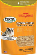 Omega YUMS Fish Stick Treat for Sugar Gliders | All Natural & Made with Real Fish 2 oz